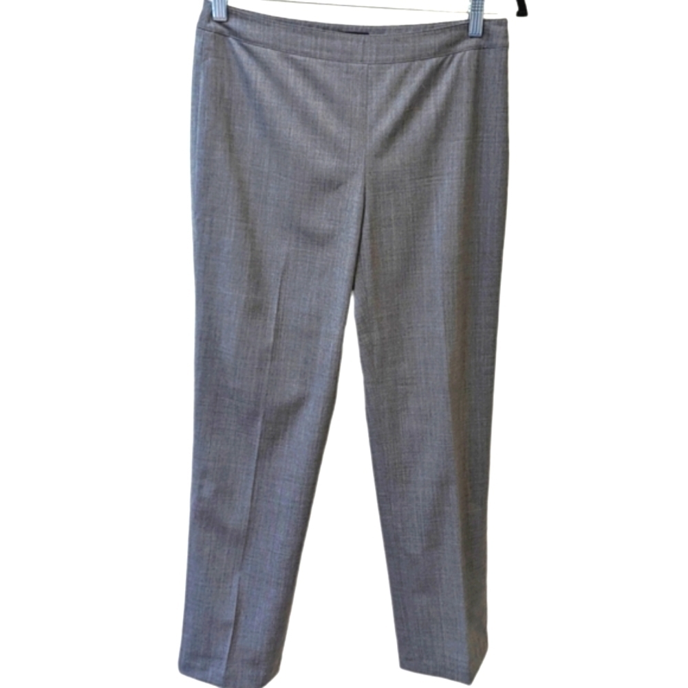LAFAYETTE 148 Women's Bleecker Virgin Wool Blend Light Grey Career Pants (2)